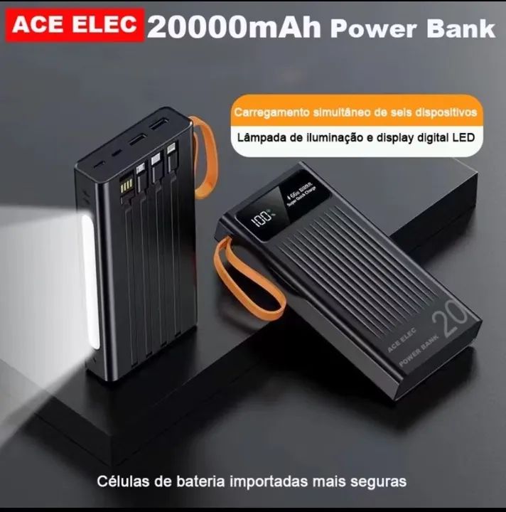Bateria portátil 20000 66wts Power Bank