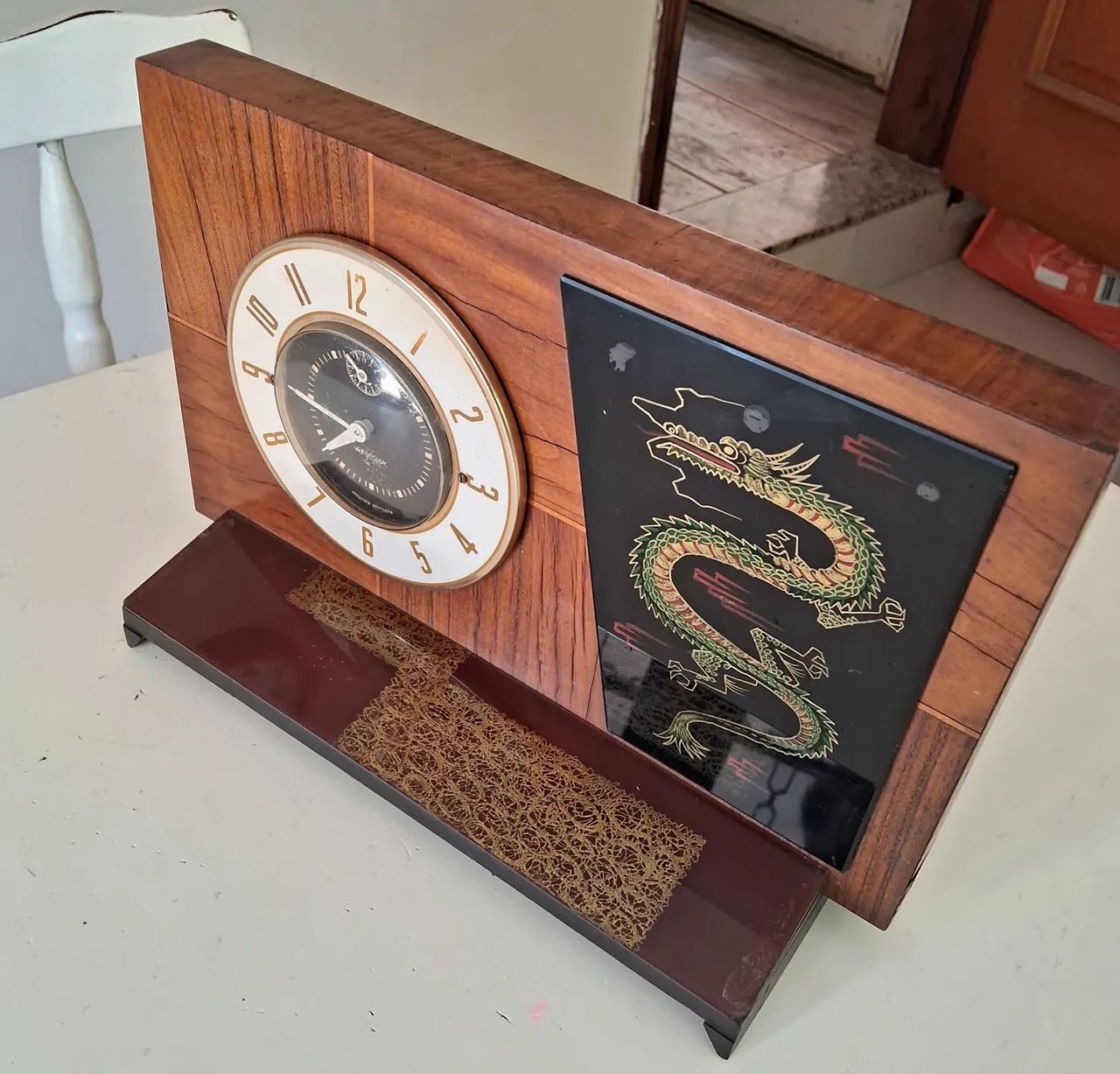  Relógio de mesa antigo a corda  Westclox