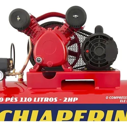 Compressor de ar média pressão 10 pcm 110 litros - Chiaperini 10/110 RED - Foto 5