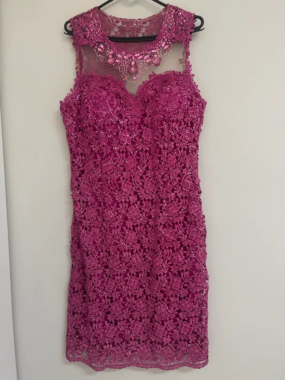 Vestido de festa rosa curto P
