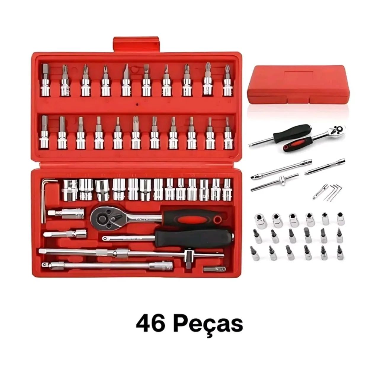 Chave Catraca Kit Com 46 Peças - Foto 3