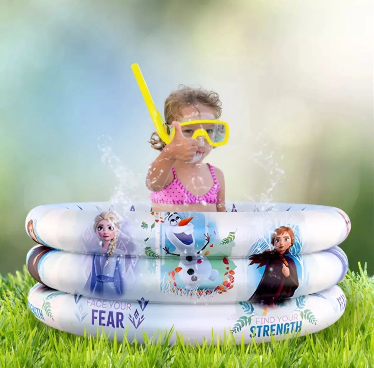 Piscina inflável Frozen 100 Litros 3 anéis - NOVA - Foto 5