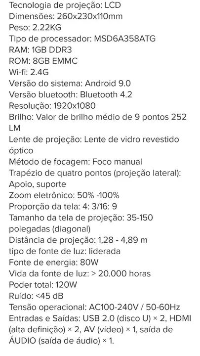 Projetor lenovo Led  full HD nativo,   - Foto 6