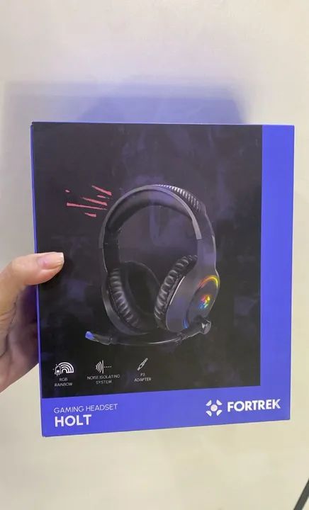 Headset Gamer Fortrek Holt P2 + USB RGB Preto - Performance e Estilo! Loja Coimbra Entrega - Foto 4