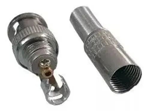 Kit Conector Bnc Com Mola/parafuso Plug Cftv 10 Peças - Foto 2