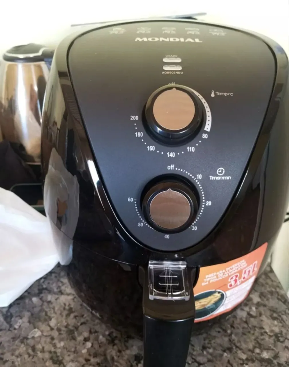 Fritadeira Elétrica Air Fryer Mondial - 3,5L