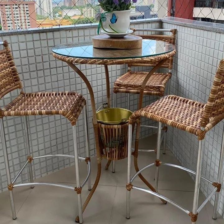 Banquetas em Alumínio e cordão Náutico 