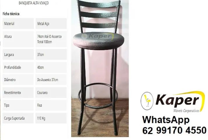 Banqueta Gynbraz ( produto novo ) Promoção