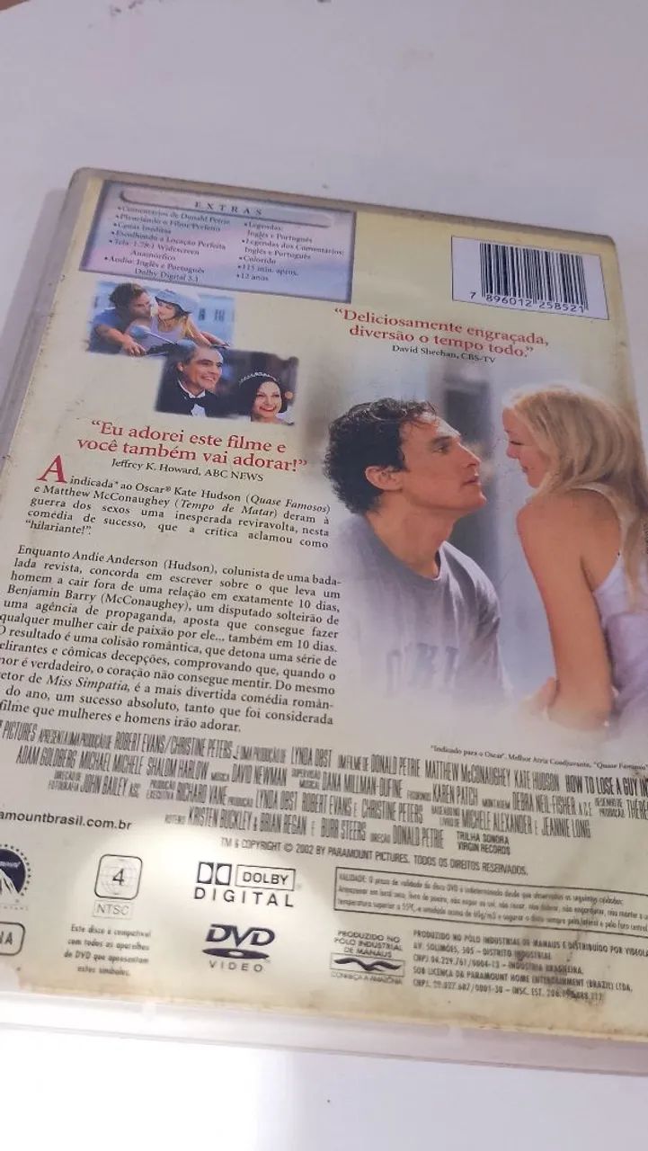 DVD Como Perder um Homem em 10 Dias usado  - Foto 2