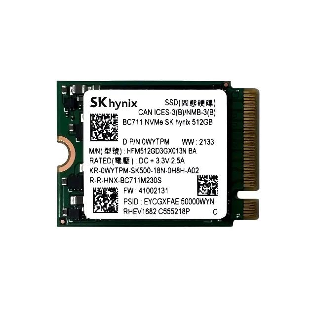 SSD m2 NVME SK Hynix BC711 256GB - saúde 98% - Armazenamento