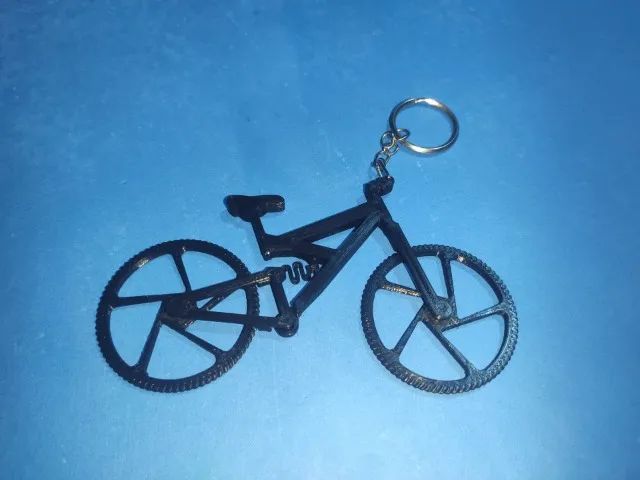 Chaveiro Bicicleta 3D - Pneu Gira e Mola Funciona - Foto 2