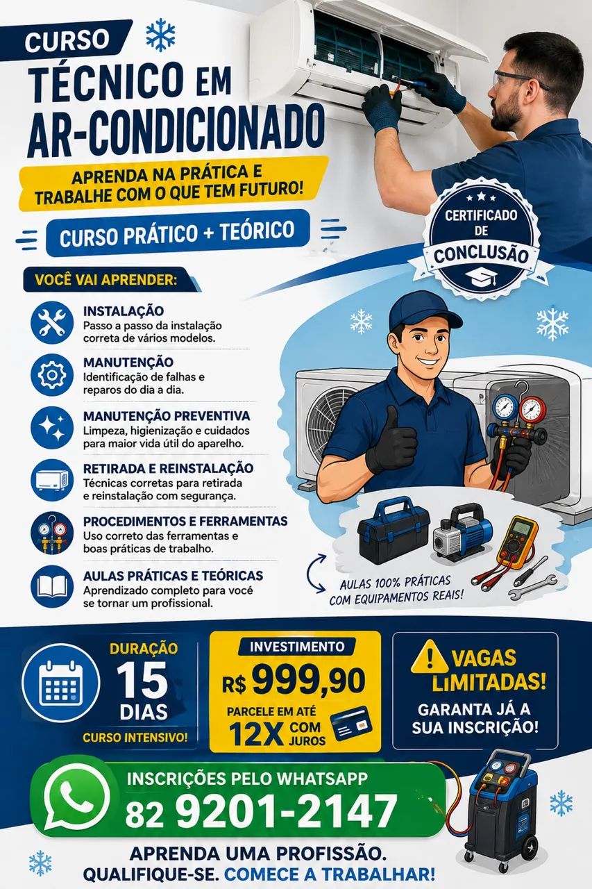 Curso técnico de ar condicionado 