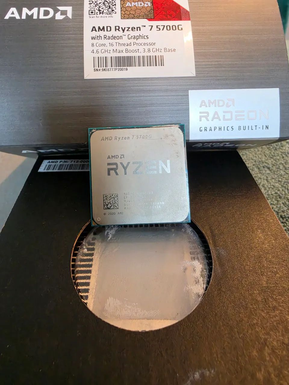 Processador AMD Ryzen 7 5700G c/Radeon Graphics. Usado com Cooler. Só Recife. - Foto 2