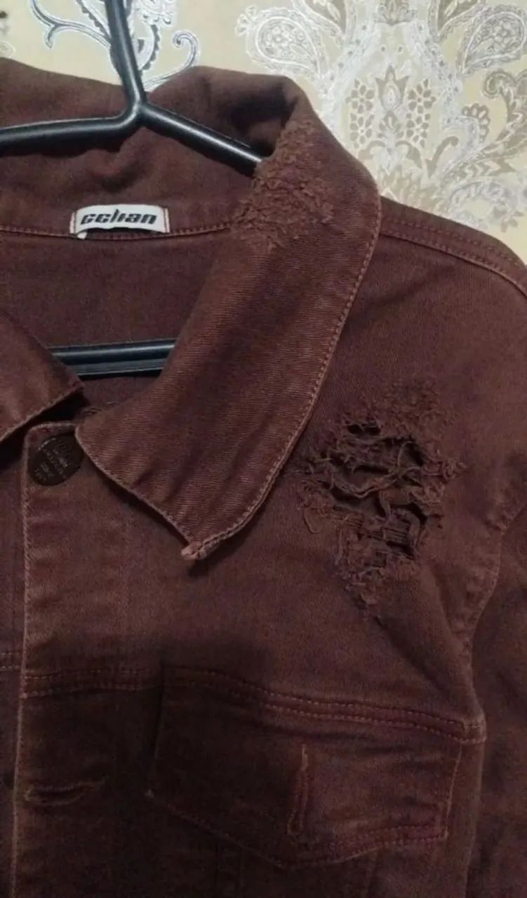 Jaqueta jeans marrom M  - Foto 3