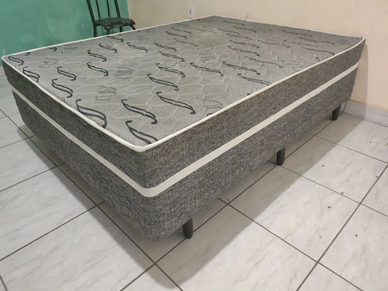 Cama Box Casal Completa + Colchão Espuma ProDormir - Ótimo Estado