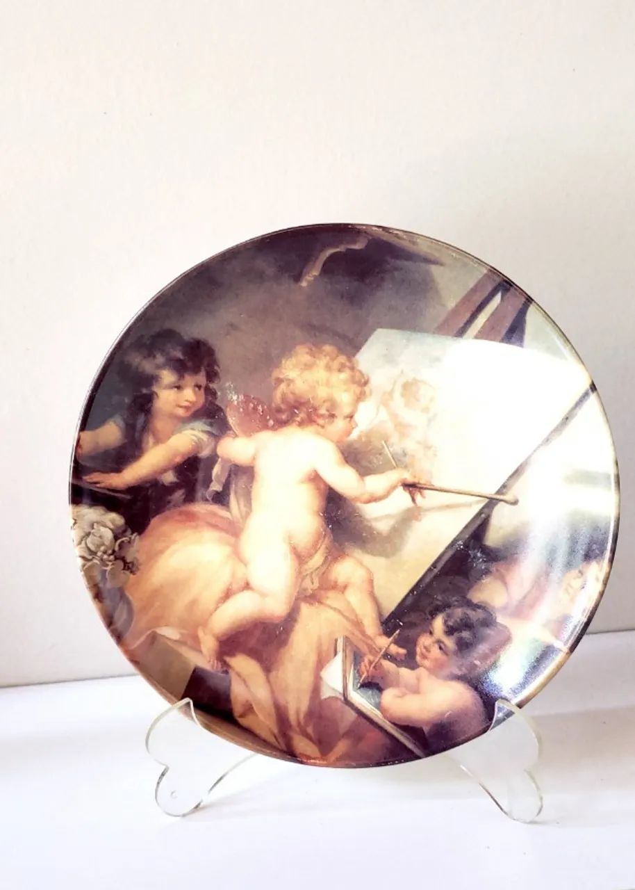 Pratos de decoração com querubins de Angelica Kauffmann,  - Foto 5