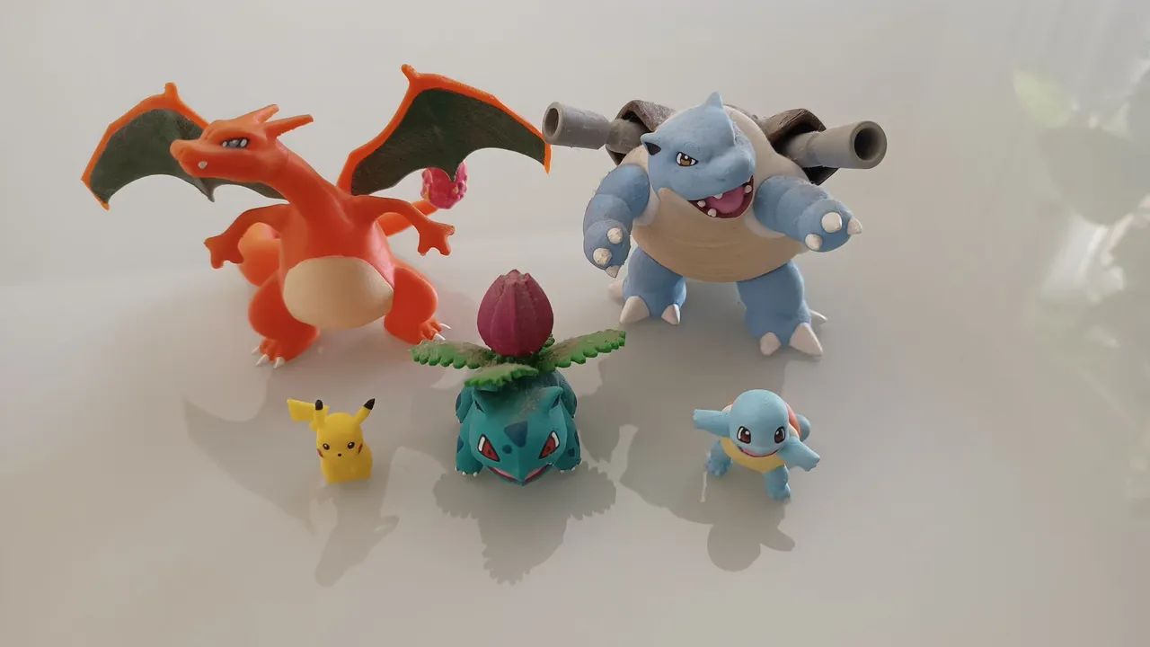 POKEMON INICIAIS EM 3D (CHARIZARD, BLASTOISE, PIKACHU...) - Foto 3