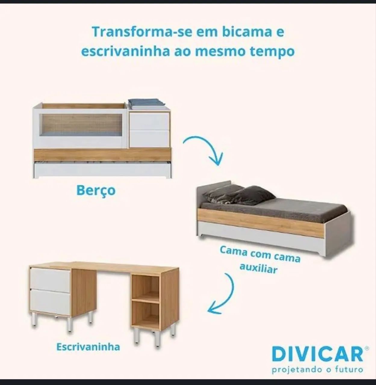 Berço multifuncional Divicar - Foto 2