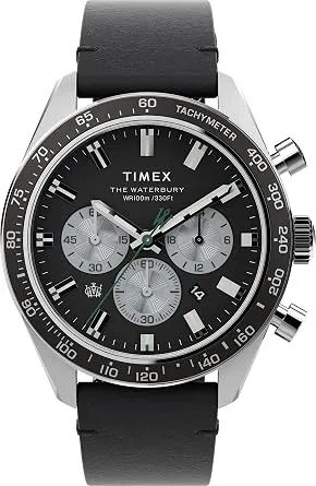 Relógio masculino Timex Waterbury Diver com cronógrafo automático de 41 mm