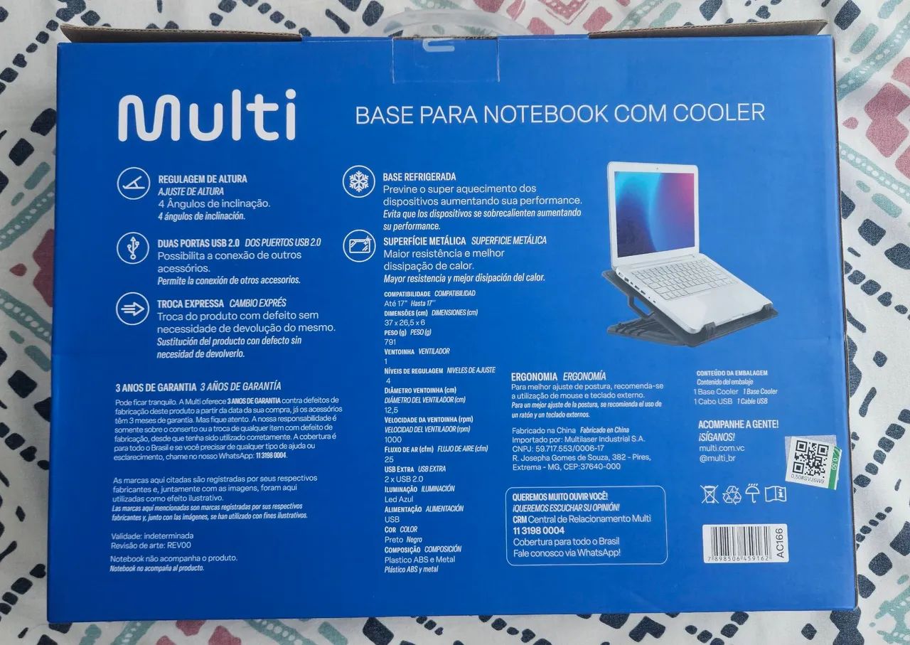 BASE PARA NOTEBOOK COM COOLER - Foto 2