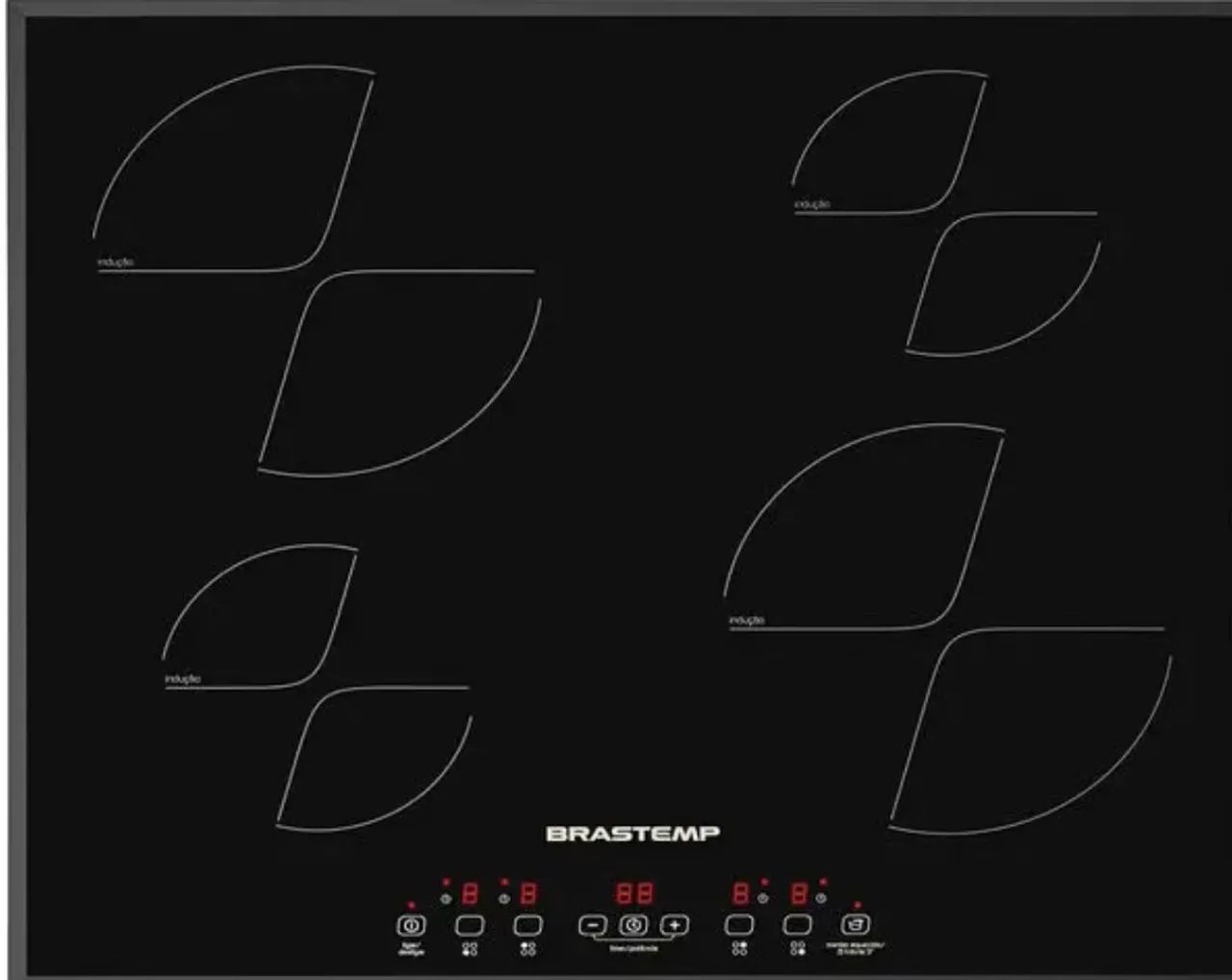 Cooktop 4 Bocas De Indução Brastemp Com Timer Touch