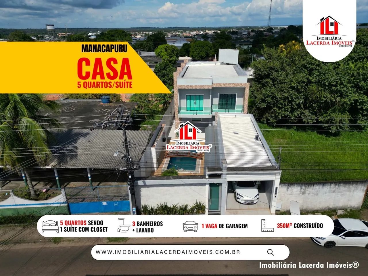 Casa Duplex em Manacapuru com 5 Quartos, Piscina e Espaço Gourmet, 350m²