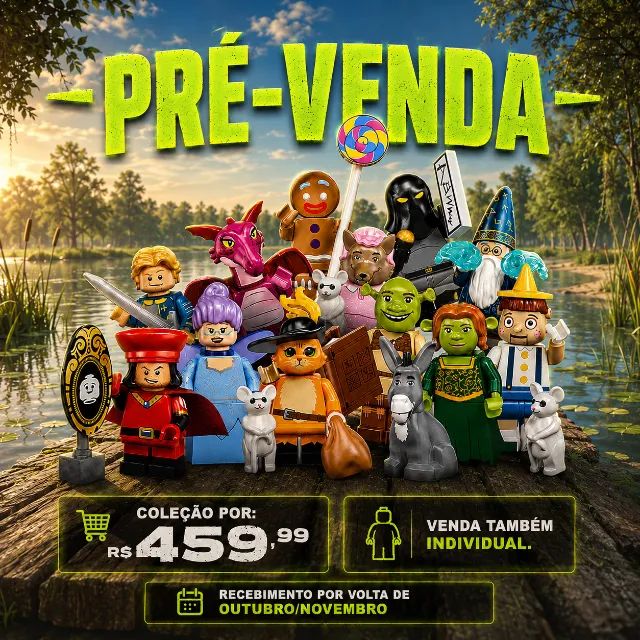 coleção completa lego shrek