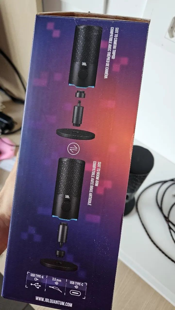 Microfone Condensador Quantum Stream Studio JBL Preto415985832476037123