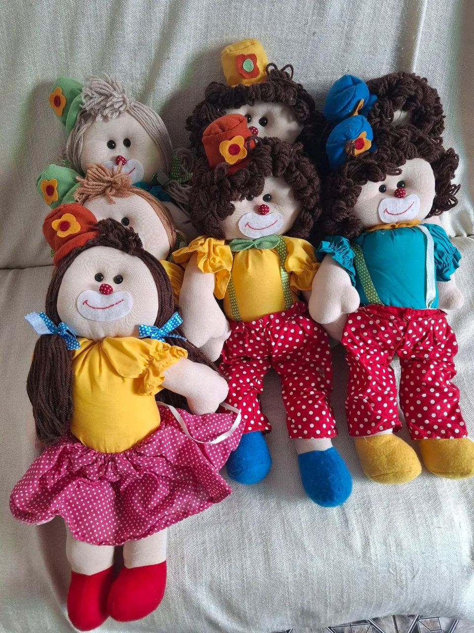 7 palhaços de pano  - Foto 2