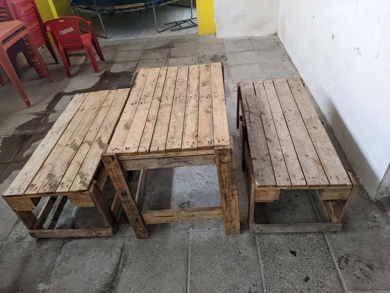 Conjunto de mesa Pallet