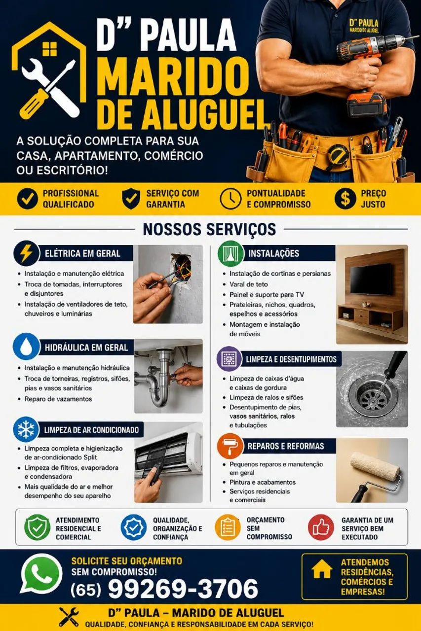 Faz-tudo marido de aluguel 