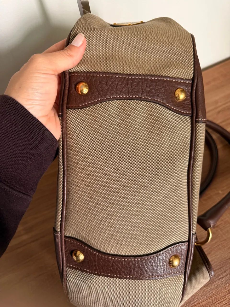 bolsa tote prada canapa vintage - Foto 3