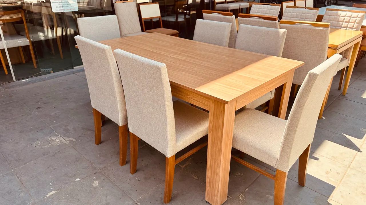Mesa completa de madeira maciça  - Foto 2