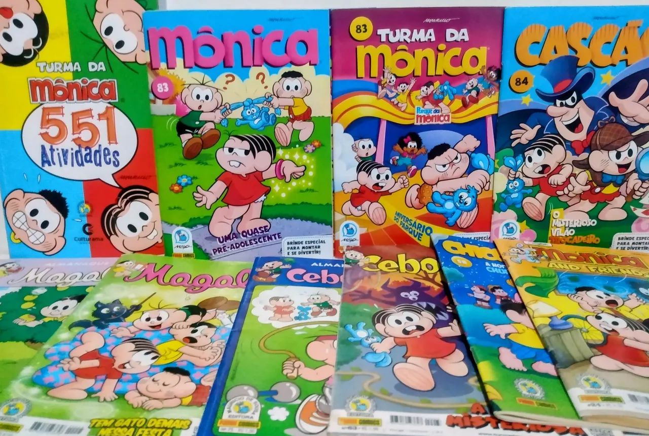 Revistas Turma da Mônica - 11 Gibis - Mônica Magali Cebolinha Cascão Chico Bento 