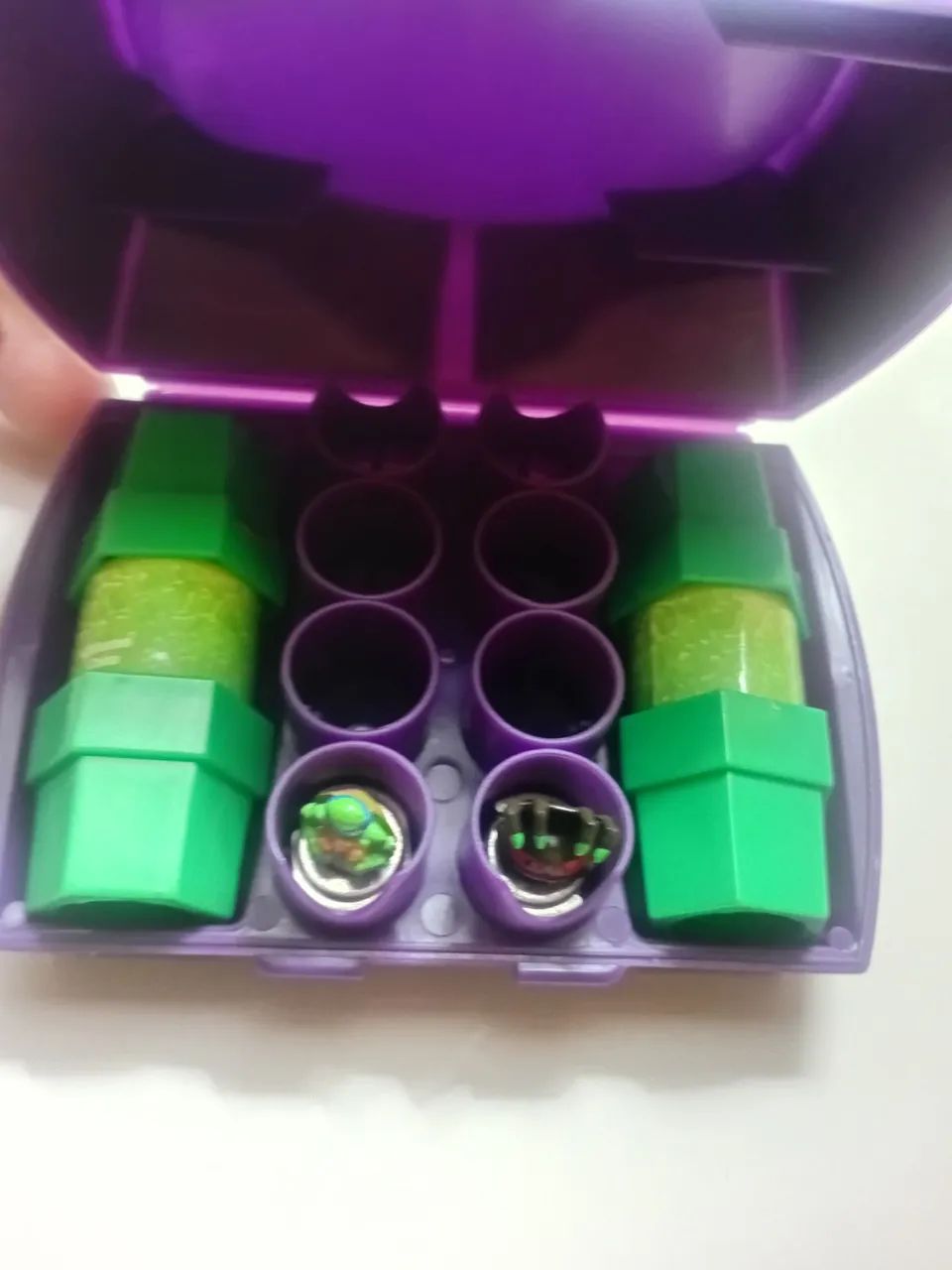 Kit de batalha das Tartarugas ninja pião jogo - Foto 2