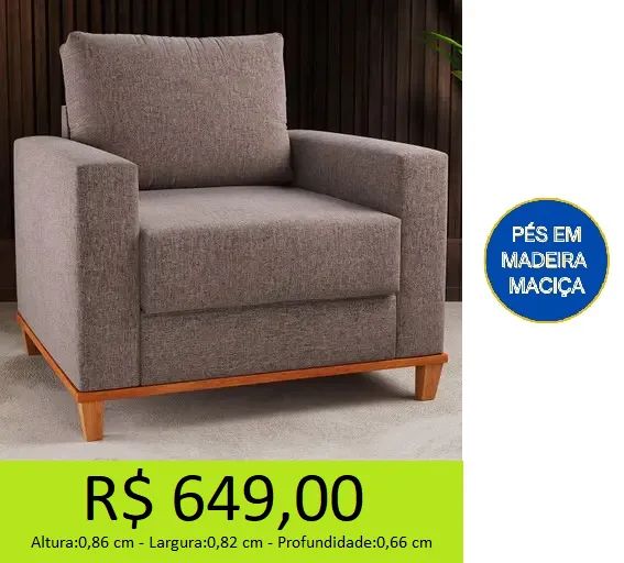Poltrona super novidade em linho - a pronta entrega  - Foto 2