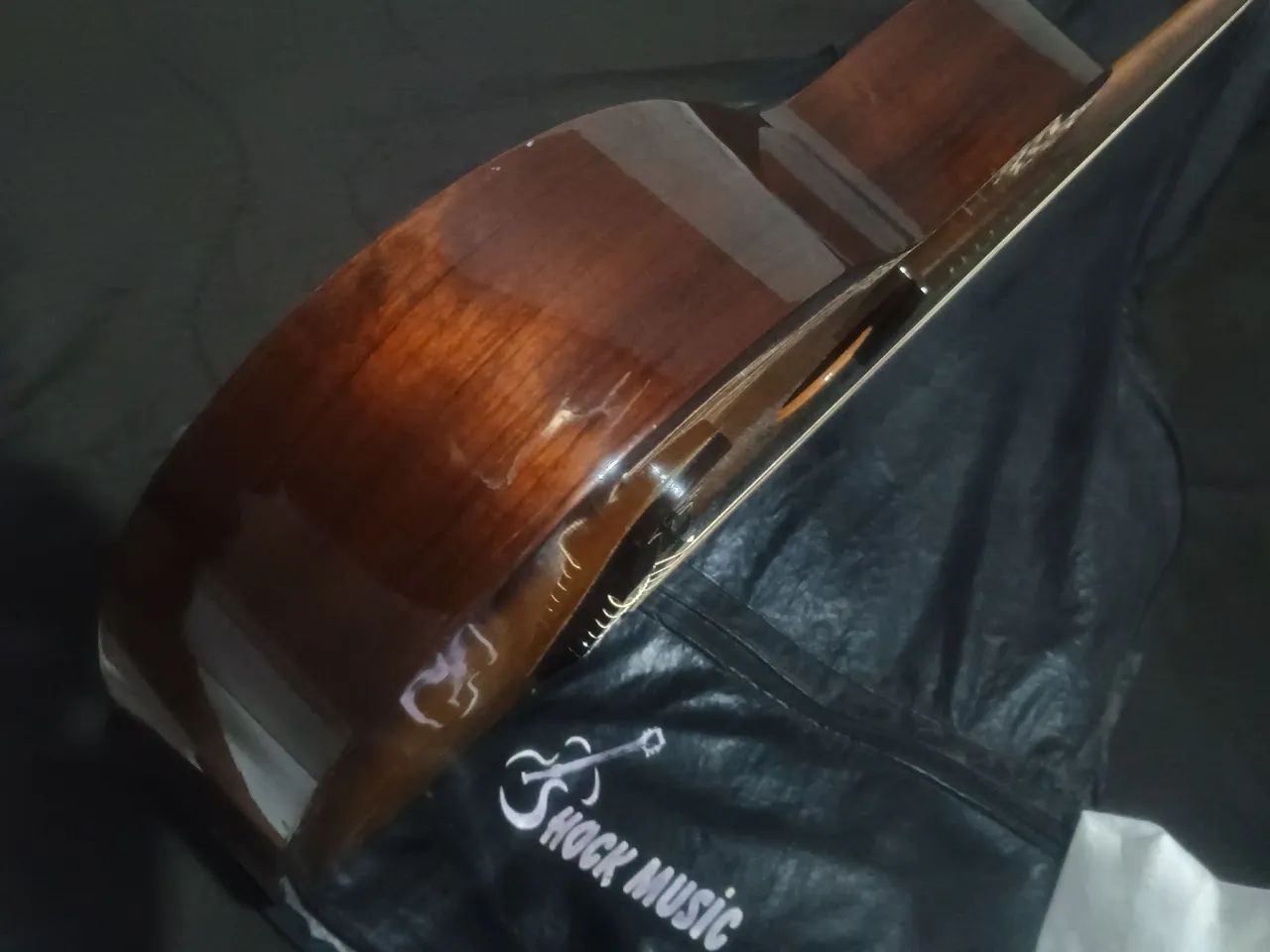 Violão Eletroacústico Pompeo 2001 - Flat Raro / Estilo Guitarra - Foto 4
