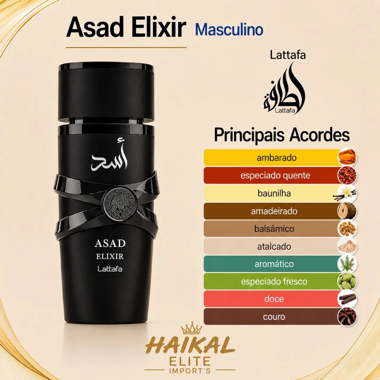     Perfume Árabe Lattafa Asad Elixir Masculino Importado - Foto 3