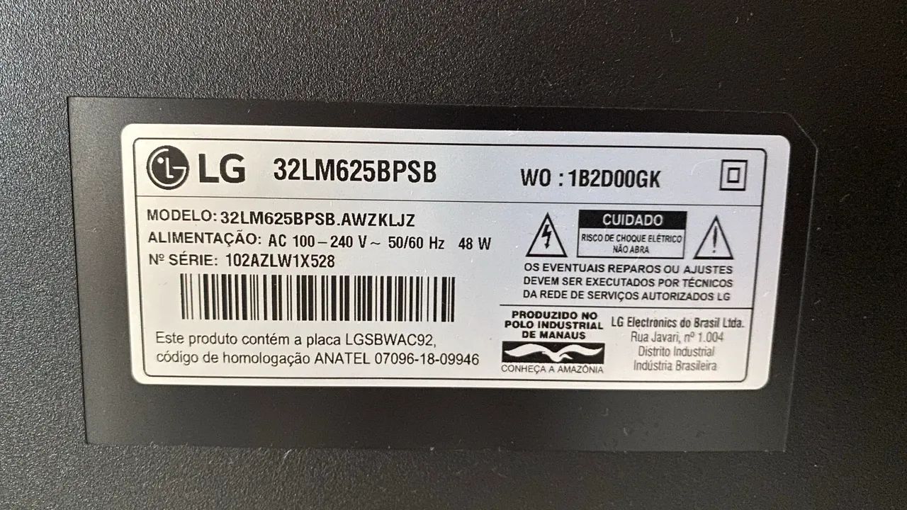 TV LG 32 para retirada de peças  - Foto 3