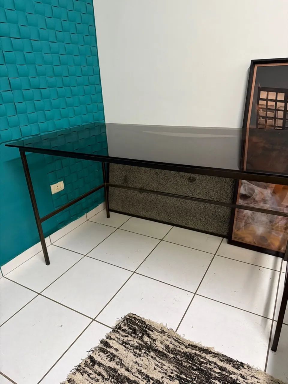 Mesa com tampo de vidro  - Foto 2