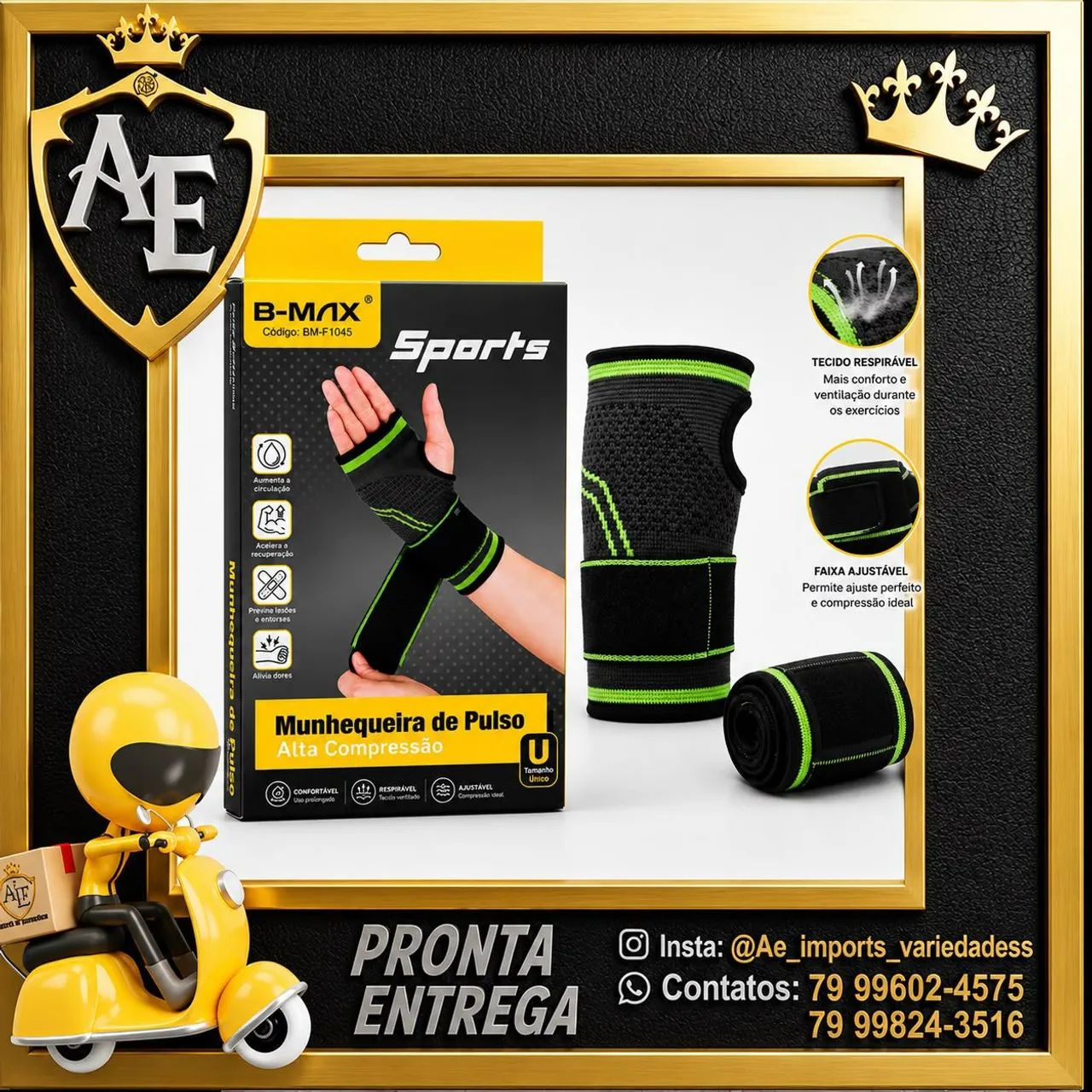 Munhequeira Alta compressão 