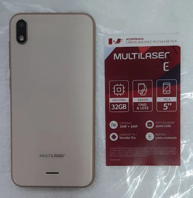 Celular Multilaser E Pro Dual SIM 32 GB Dourado - Foto 3