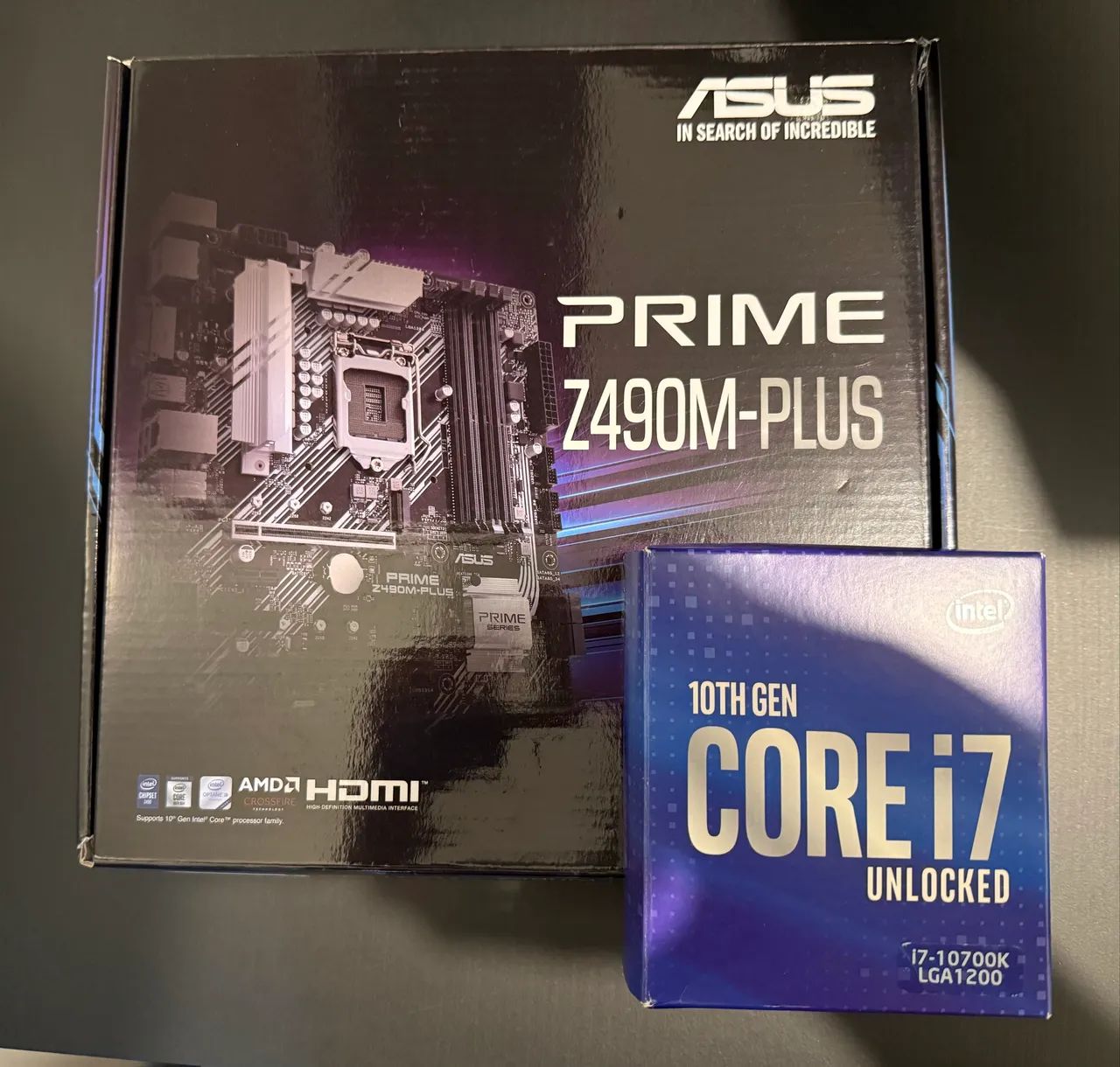 i7 10700k Prime Z490m PLUS ジャンク動作未確認 Intel I7 10700K + Placa mãe Asus Prime Z490M-Plus - Processadores