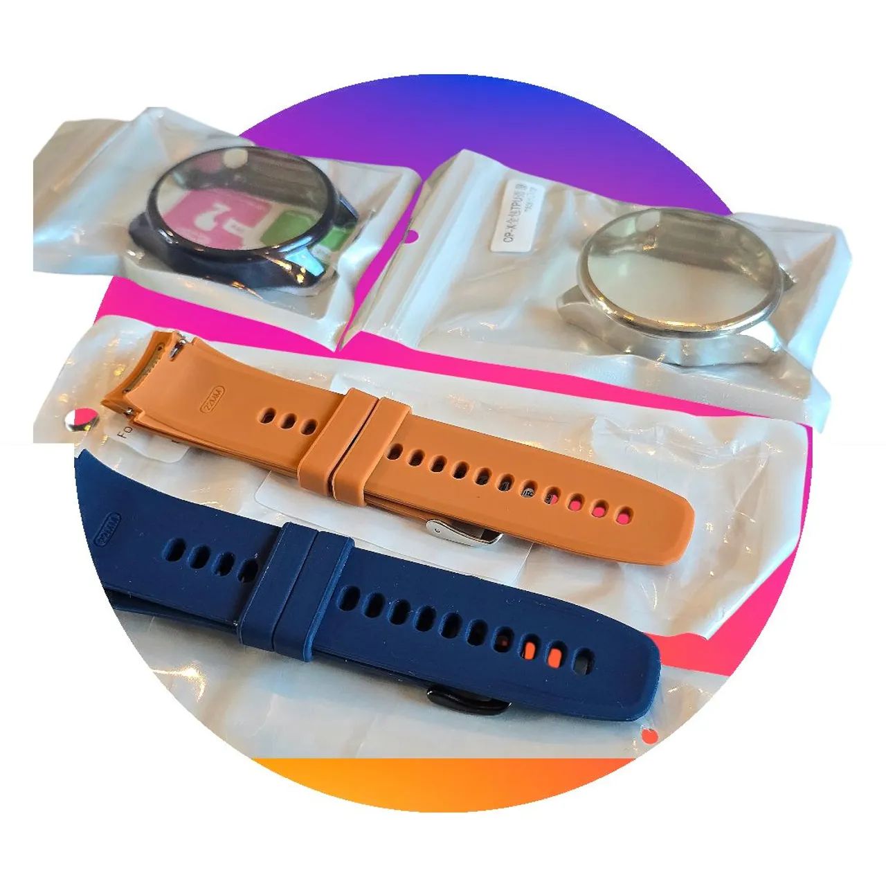 KIT PULSEIRA ONEPLUS WATCH 2 / 3 22mm Fluoroelastômero + CASE de Proteção 