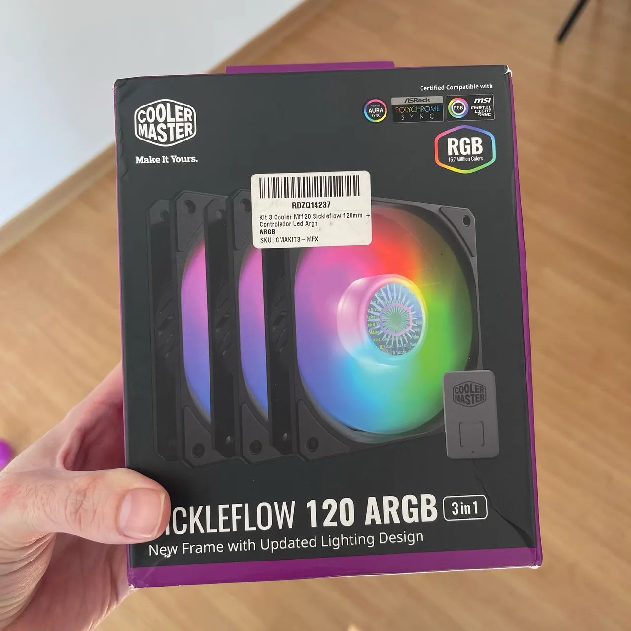 Kit com 3 Fans Cooler Master SickleFlow 120mm - Foto 2