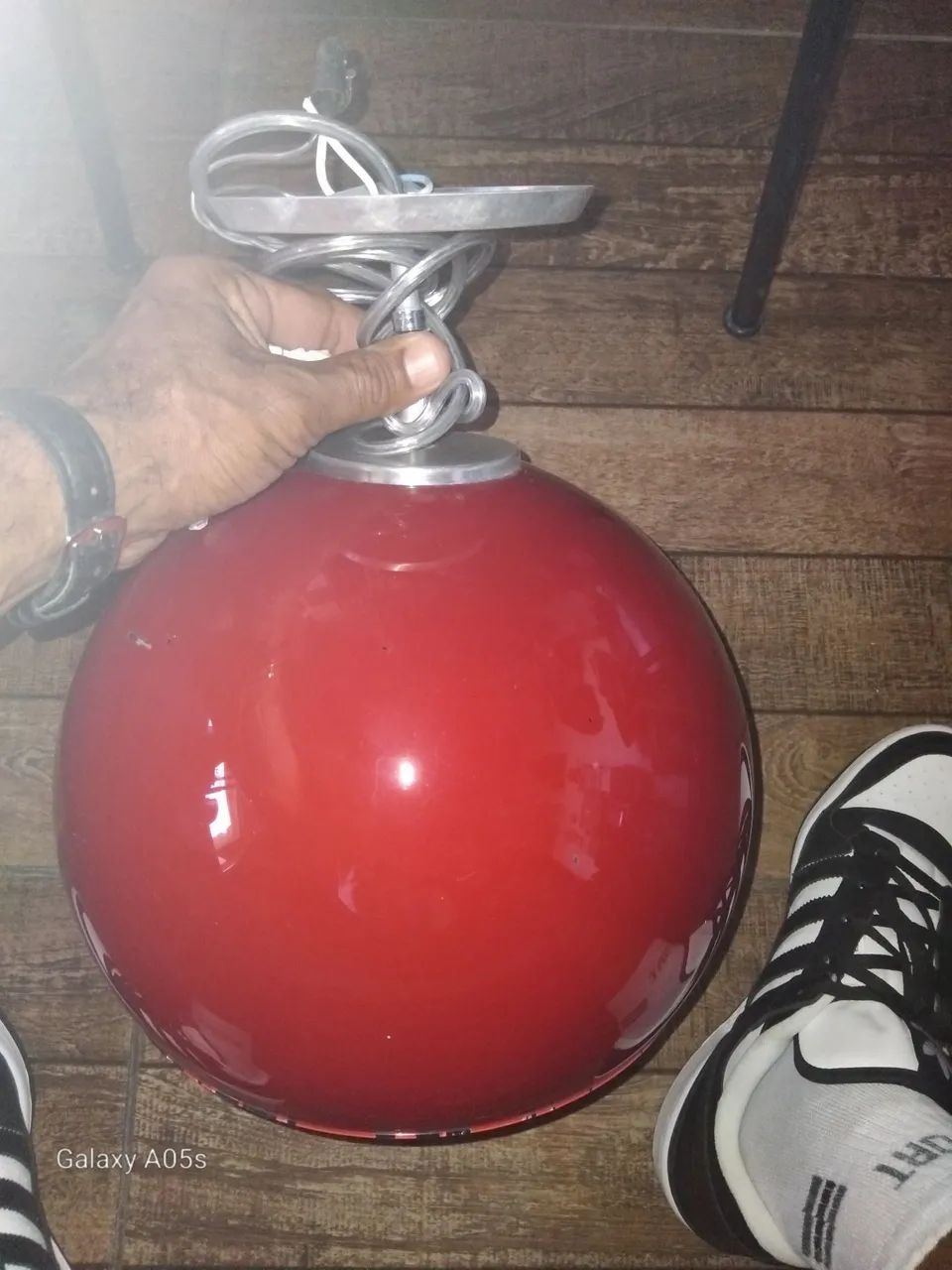 ILuminaria em vidro vermelha