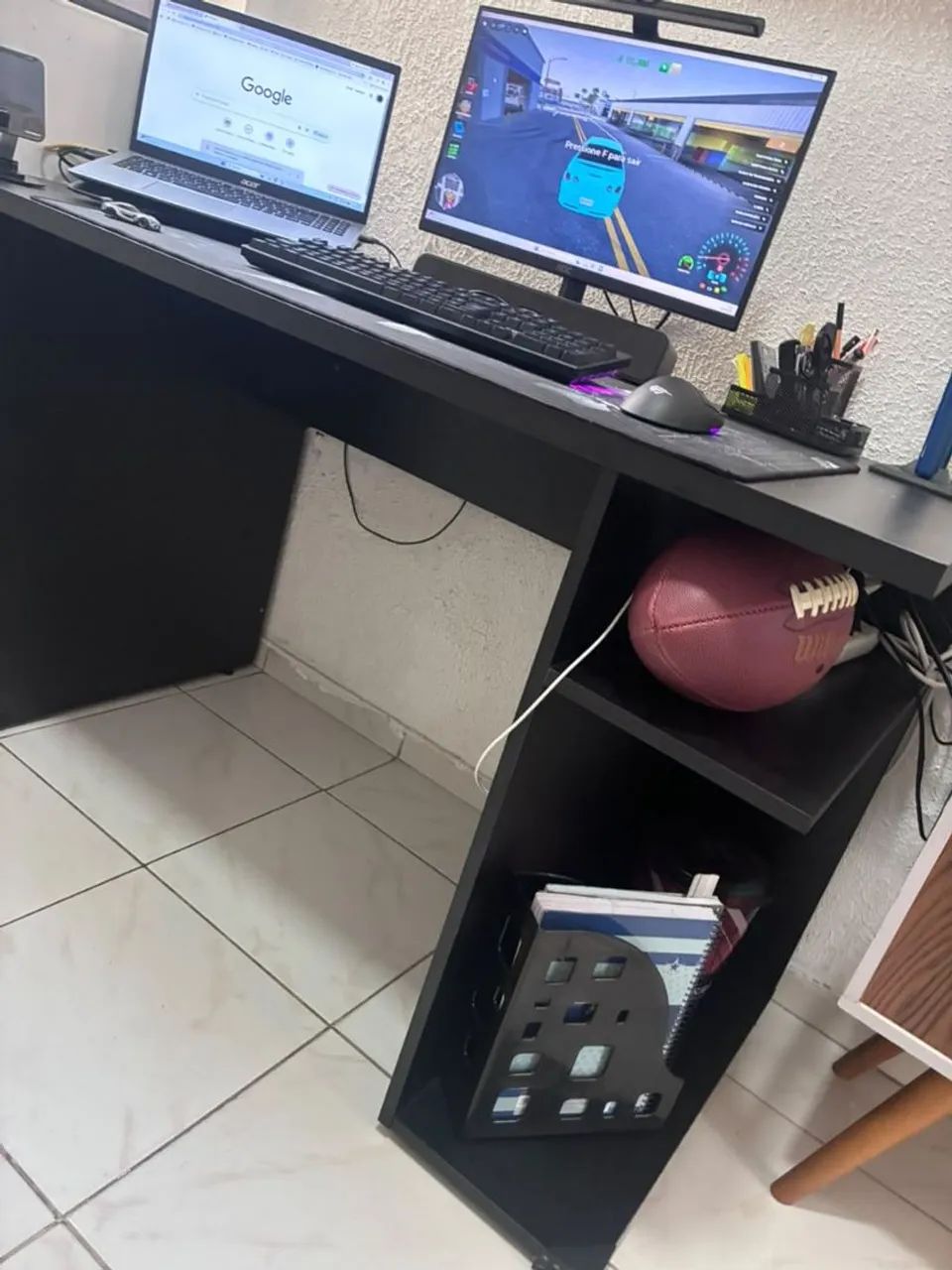 Mesa de escritório preta NOVA - Foto 4