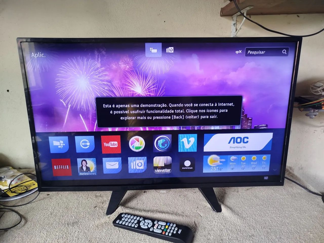 Smart Tv AOC 32 polegadas completa garantia 90 dias - Foto 3