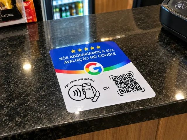 Plaquinha NFC + QR Code para Avaliação no Google - Foto 3