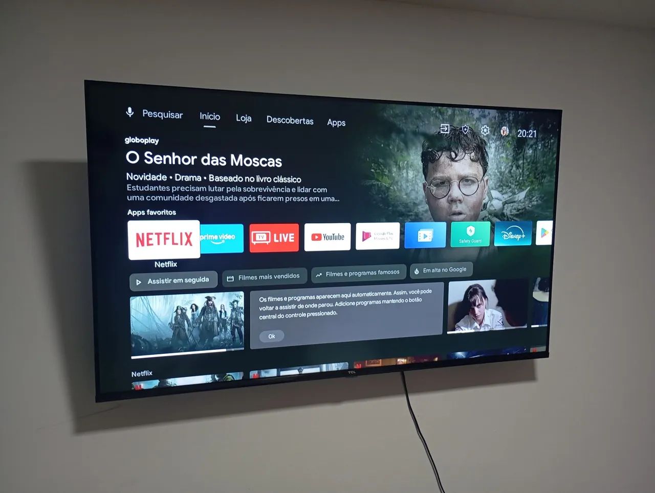 TV tcl 43 polegadas em perfeito estado com apenas seis meses de uso após sair da loja - Foto 2